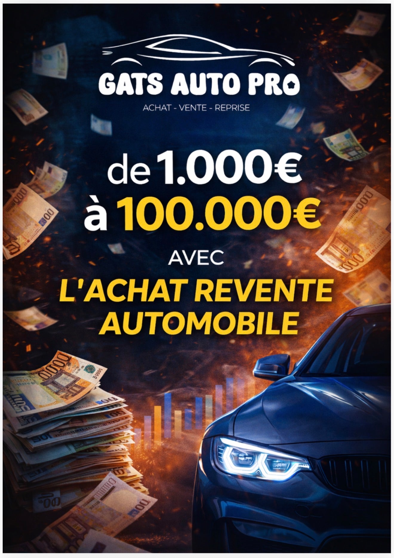 E-Book De 1.000 à 100.000€ avec l'achat revente automobile 🚗